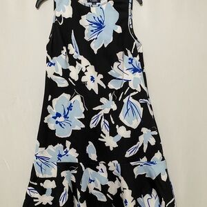 Chaps Blue Halter Midi Sundress